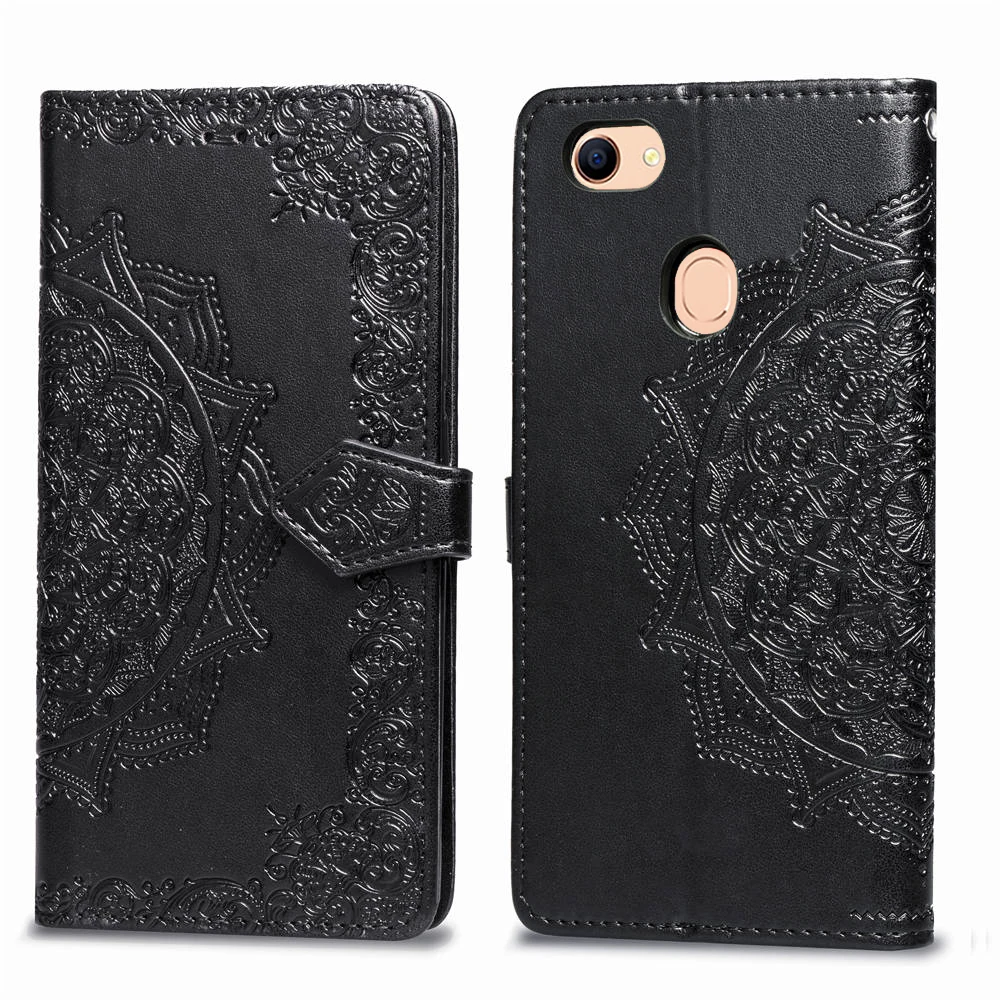 

Luxury Datura Flower Leather Wallet Phone Case For OPPO F5 Cases Flip Cover For OPPO F5 TPU Covers Fundas Capa