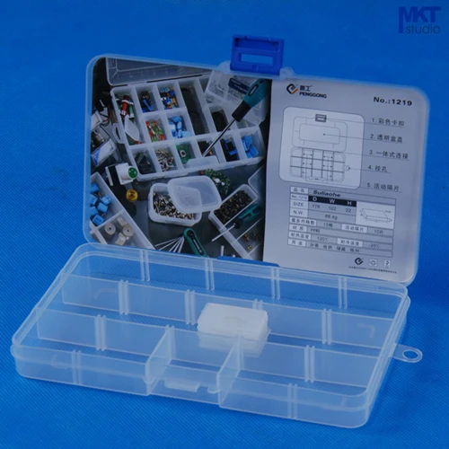 5 шт. 176 мм * 102 мм * 22 мм Полипропилен PP Инструменты контейнер для хранения Box, IC коробка, электронный DIY Инструменты