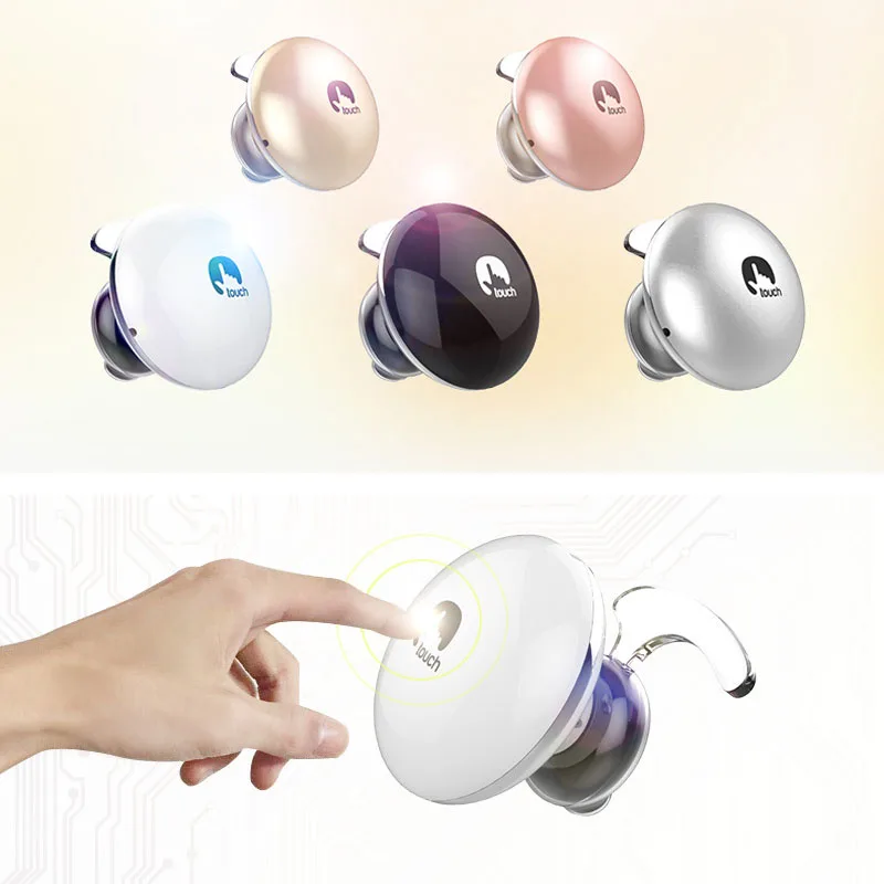 DOITOP Mini Touch Bluetooth Earphones Universal Wireless Stereo Earbuds Headset With Microphone for iPhone Android Smartphones bluetooth-earphones