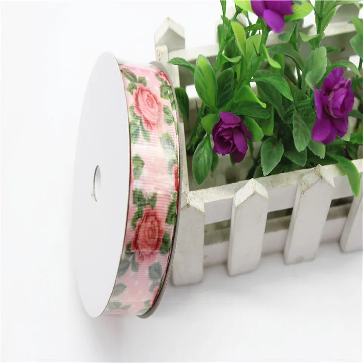 12  2.5cm x25Yard Ribbon Thermal Transfer Toral Printing Ribbons Handmade Diy Satin Ribbon Hair Accessories Gift Box Packaging