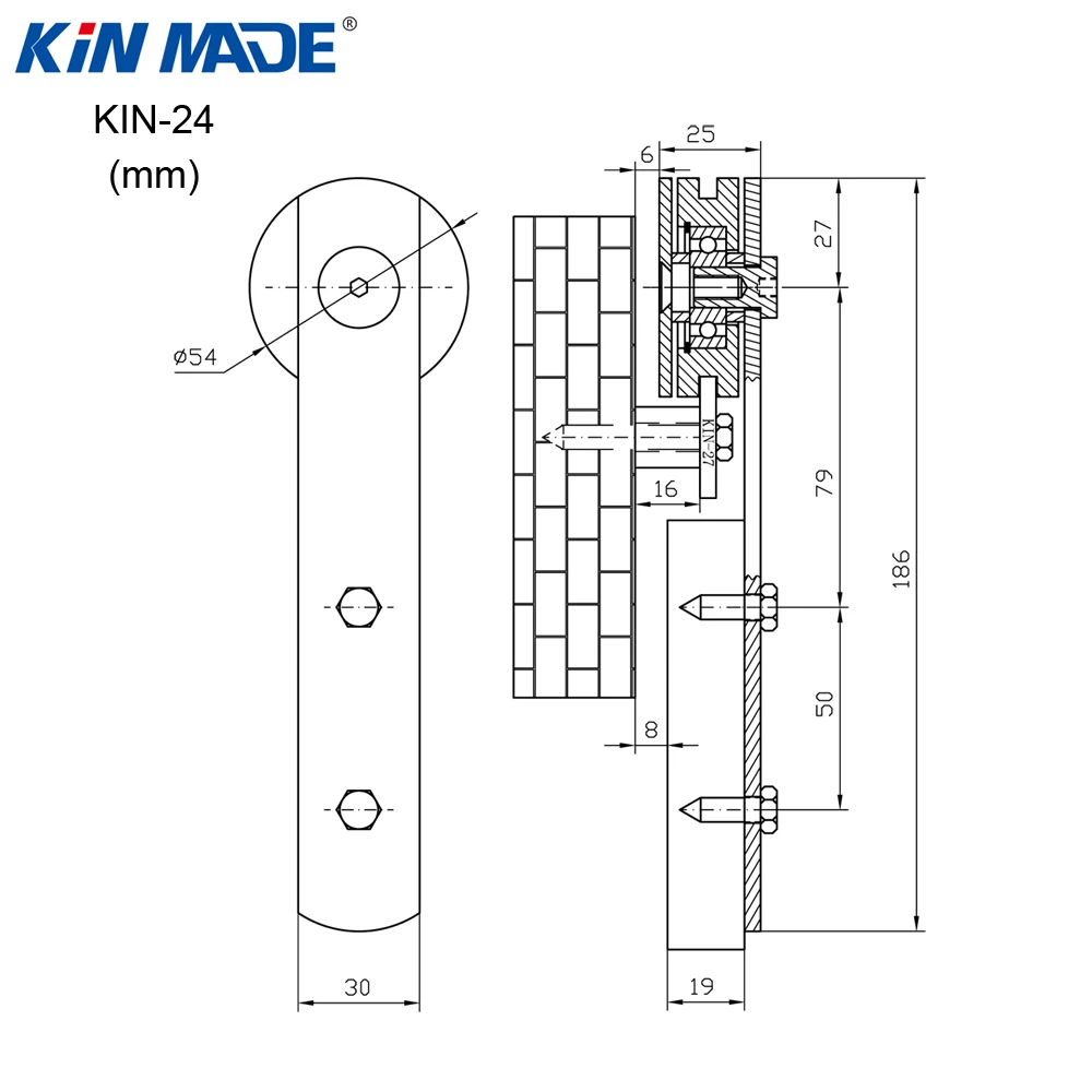 Mini Cabinet Barn Door Hardware Flat Track Wooden Sliding Door