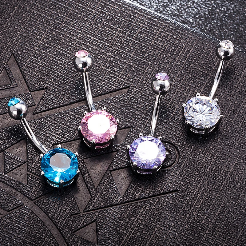 

Fashion Belly Button Rings For Women Bar Gold Silver Color Stainless Steel Surgical Navel Piercing Sexy Body Jewelry