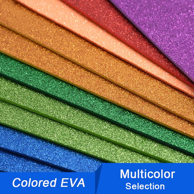 

10pcs DIY handmade materials A4 size EVA ordinary flash towel model foam sponge colored paper sheet for DIY embossed layout
