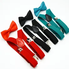 100 шт. Дети 3 Clip-On Y назад эластичный галстуки-бабочки с подтяжками комплект подтяжки средства ухода за кожей шеи галстуки Brace ремень