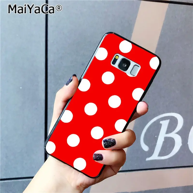 Red Black Gold Polka dots Dot