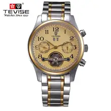 Hong Kong Marque De Luxe Automatique Mécanique Montres Hommes Étanche Tourbillon Montre Calendrier Complet en acier inoxydable Montre-Bracelet