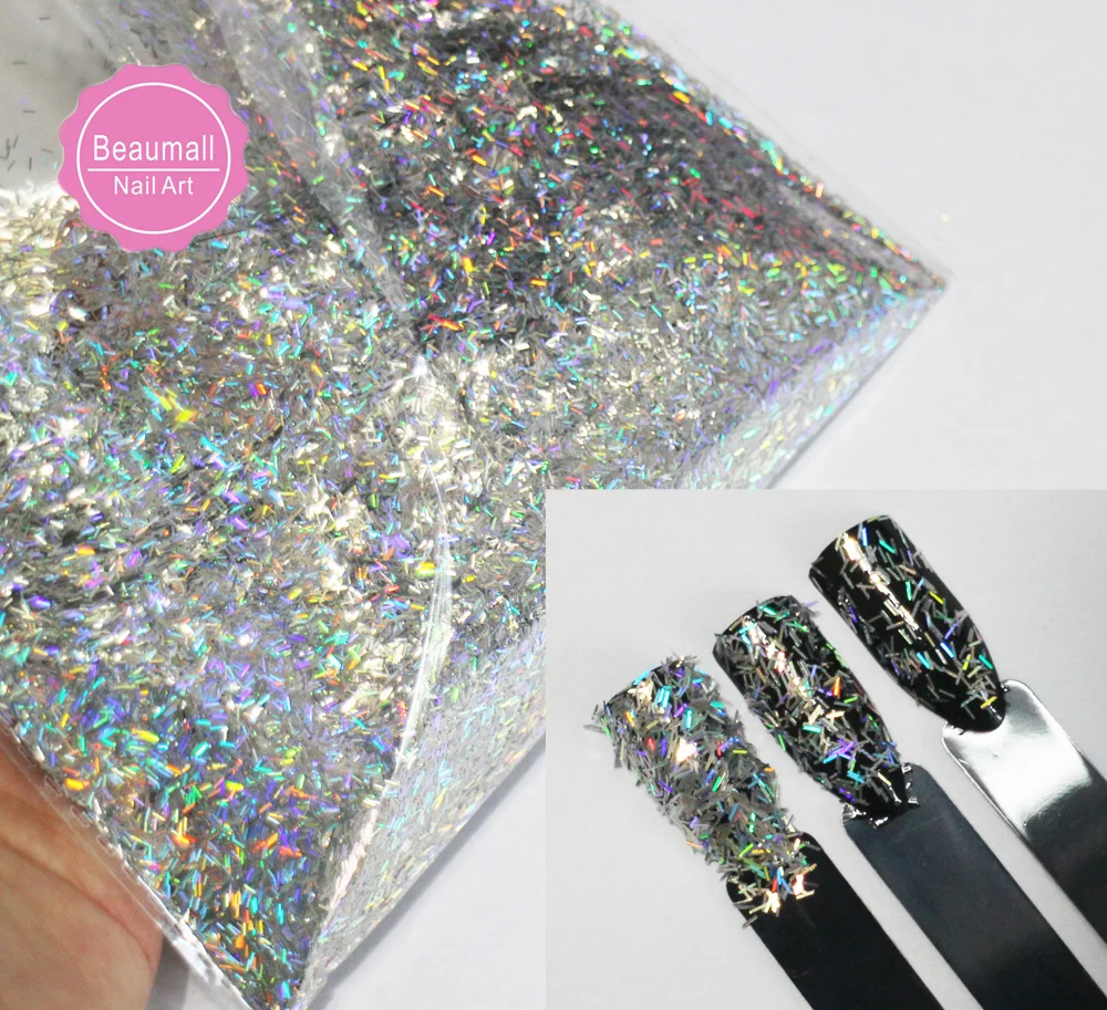 

30g~500g,0.2x1.5mm Holographic Glitter Laser Powders Chrome Pigments Glitters Dusts For Nail Art, Tattoo Art,Make Up.