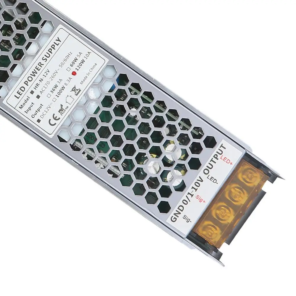Трансформаторы систем освещения 12V 10A 120W светодиодный Диммируемый драйвер затемнения Питание трансформатор