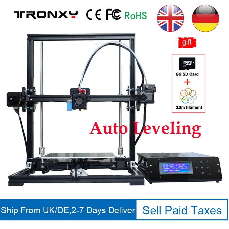 

Auto Leveling 3D Printer High Accuracy Desktop i3 DIY Kit LCD Screen Aluminium 3D Printer Self Assembly Support SD Card As Gift