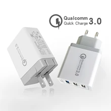 Высокое качество 3,0 Быстрый Зарядное устройство 3-Порты QC3.0 USB настенное Зарядное устройство адаптер для путешествий Интеллектуальная Зарядка для Ipad Tablet Samsung Galaxy S6