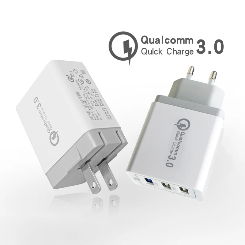 

High Quality 3.0 Quick Fast Charger 3-Ports QC3.0 USB Wall Charger Travel Adapter Smart Charge For iPAD Tablet Samsung Galaxy S6