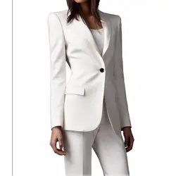 Пользовательские Новая мода Slim Fit Custom made Кот Для женщин брючный костюм шалевыми лацканами модные дамы с длинным рукавом одна кнопка куртка +