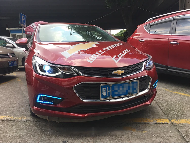 Автомобильный Стайлинг Головной фонарь для Chevrolet Cruze фары светодиодный фонарь двойной U светодиодный drl H7 hid Биксеноновые линзы ближнего света