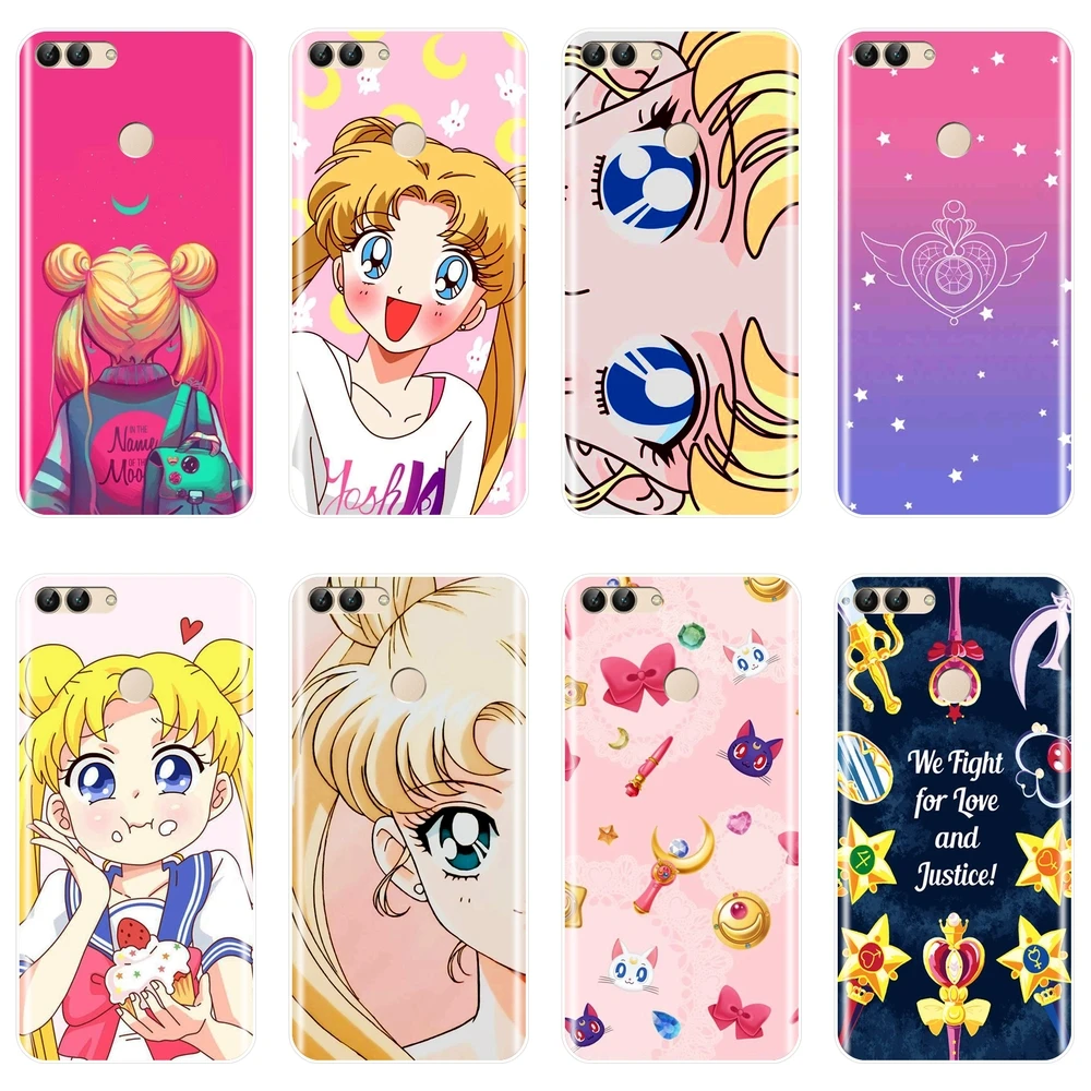 

Sailor Moon Phone Case For Huawei P8 P9 Lite Mini 2017 Silicone Soft Back Cover For Huawei P20 Lite Pro P9 P10 Plus P Smart Case