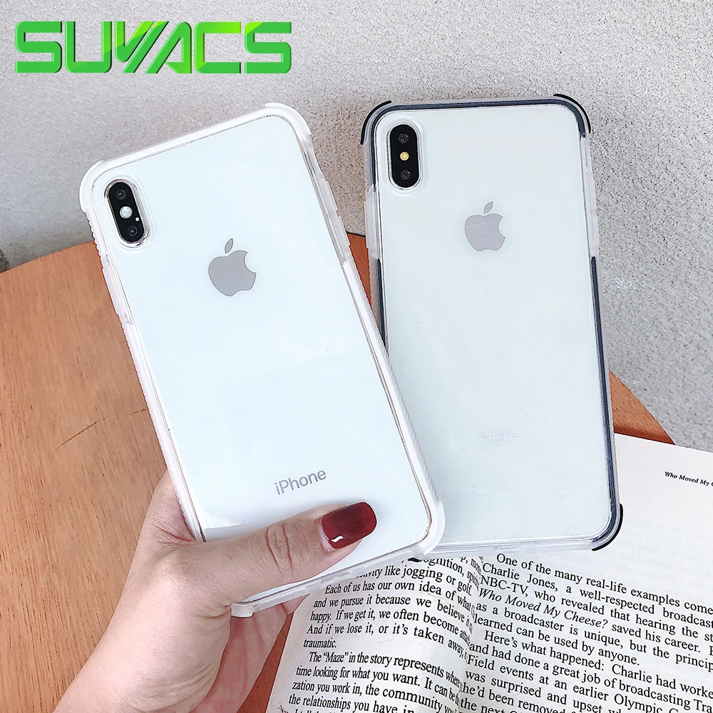 

SUYACS Ultra Transparent Case For iPhone XS Max XR 6 6S 7 8 Plus X Business Corner-Resistant Soft TPU Phone back Cover Cases Hot