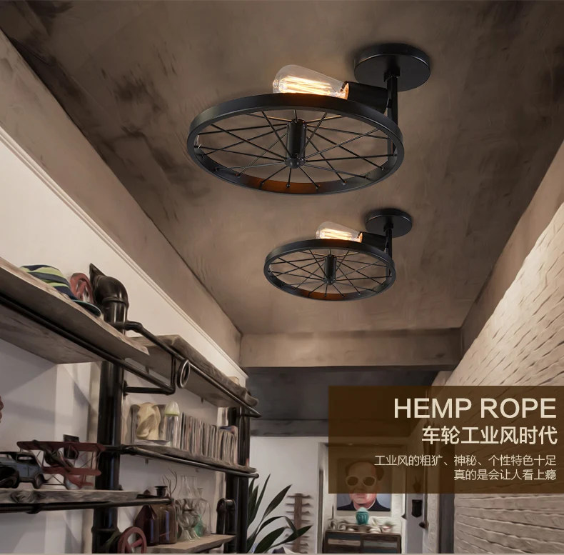 

Industrial American Loft Vintage Warehouse White Iron Ceiling Lights Lamp for Dining room restaurant Decoration Black Lighting