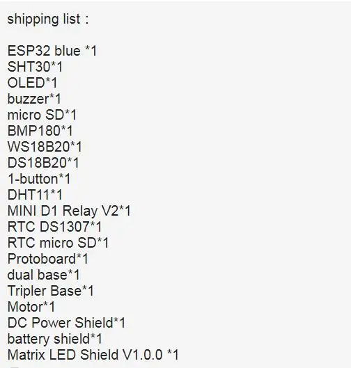 20 шт./компл. мини D1 ESP32, Wi-Fi+ мини D1 Bluetooth обучающий комплект DS18B20 SHT30 DHT11 реле зуммер OLED