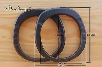 

wooden handles Purse handles handbag handle a pair black 5 inch M30