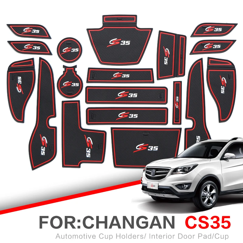 

Коврик ZUNDUO со слотом для ворот для CHANGAN CS35 2012-2019, коврик для двери, нескользящий коврик для автомобильного интерьера и пылезащитный коврик