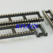 50 шт. IC гнездо на возраст 6, 8, 12, 14, 16, 18, 20, 22, 24, 28 32 40 42 48 Pin DIP, котор подвергли механической обработке контактный разъем Round Sleeve внутренняя 0,5 мм сквозных отверстий олова