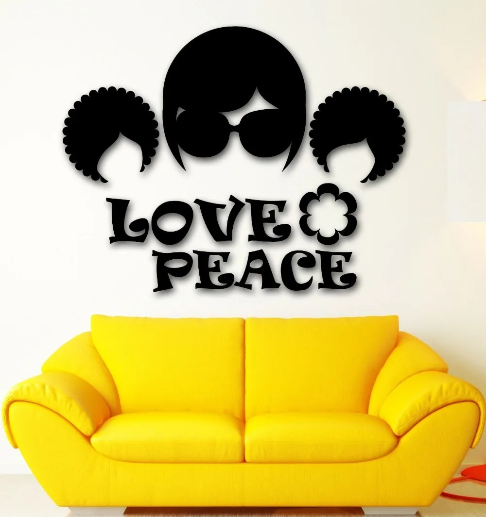 Wall Sticker Vinyl Decal Peace Love Hippie Culture Good Pacifismin