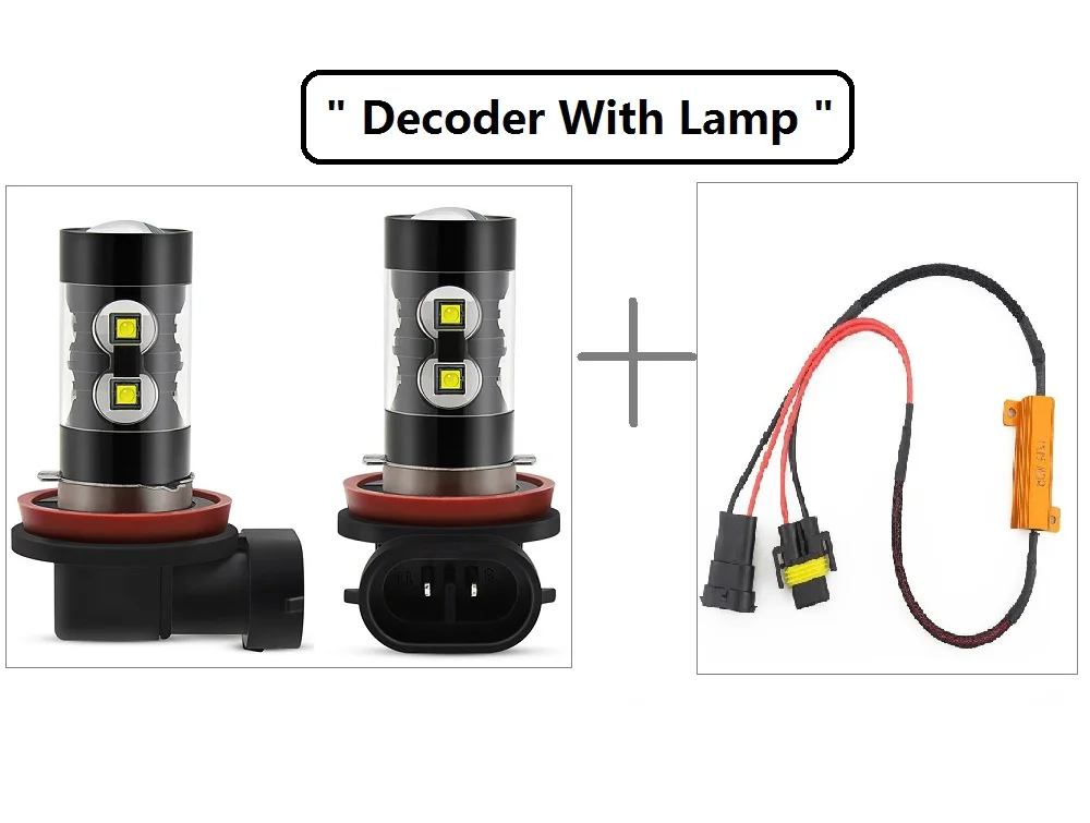 EURLED 2x Canbus H11 H8 H9 LED Fog Light Bulb For BMW E46 E39 E60 E36 F30 F10 E30 E34 X5 E53 M F20 X3 E87 E70 E92 X1 M3 X6 E38