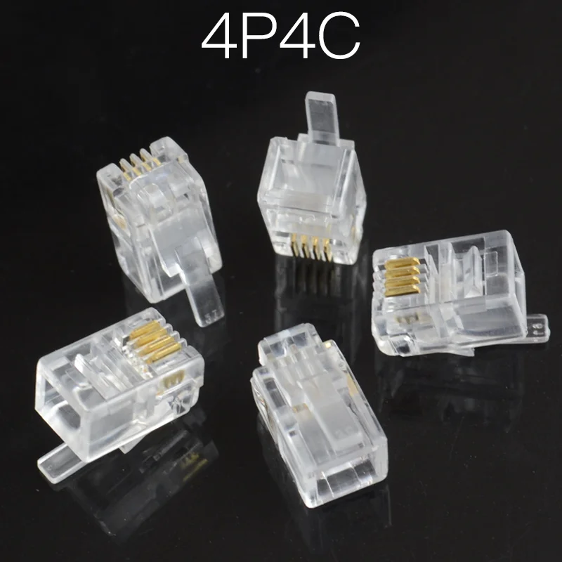 10 шт. 4P4C 6P2C 6P4C 6P6C 8P8C телефон Интернет модульный разъем Jack RJ9 RJ11 RJ45 разъем