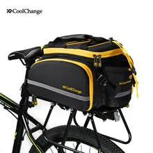 CoolChange Bicycle Bag Reflective Bike Bicycle Rear Seat Trunk Bag Cycling Carrier Bag Rack Panniers Waterproof With Rain Cover