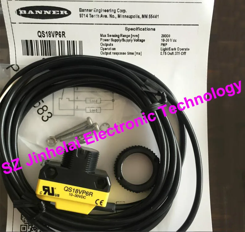 QS186LE+QS18VP6R New and original BANNER Laser sensor PNP output