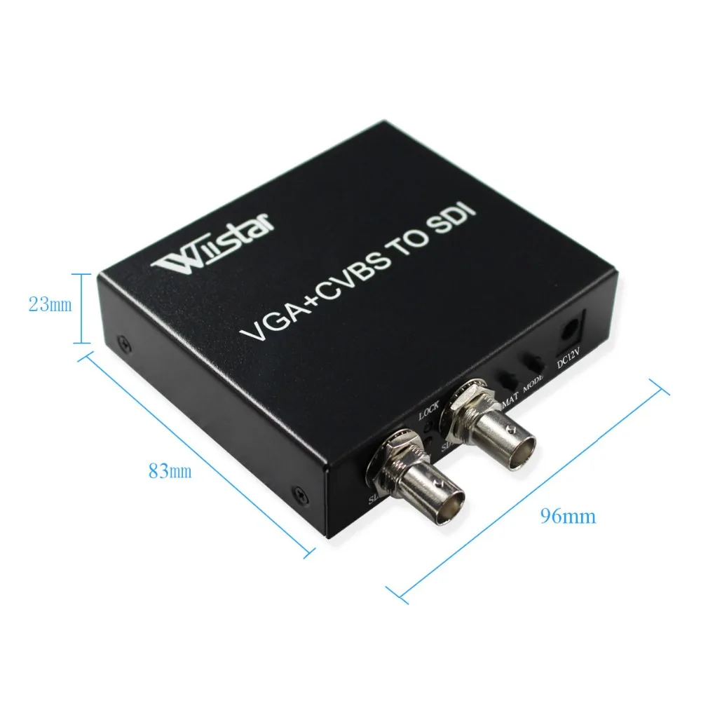 Конвертер Wiistar VGA + CVBS в SDI адаптер 3RCA поддерживает выход 2 SD HD 3G для ПК HDTV|Кабели VGA| |