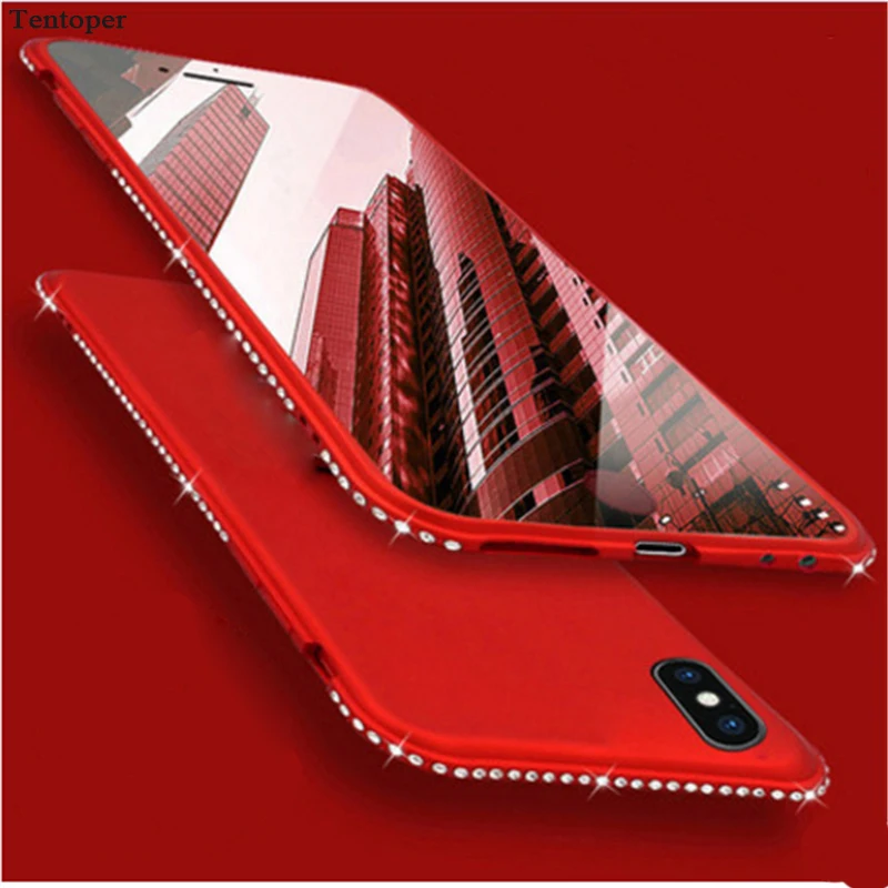 Роскошный Алмазный чехол для Samsung S9 S8 Plus S7 Note 8 блестящий iPhone 6 7 iphone X мягкий из ТПУ