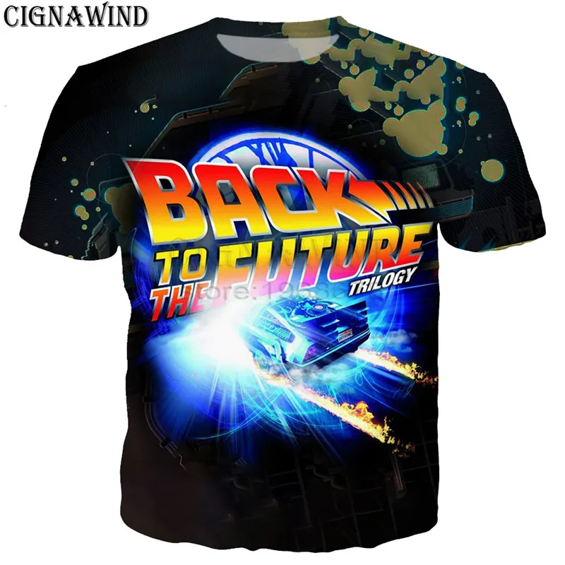 

New funny t shirts men/women movie Back to the Future 3D printed t-shirt Short sleeve Harajuku style tshirt streetwear tops