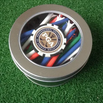 

new Zero Friction 5 Prong 2 3/4" Plastic golf tees and PGA poker chip ball marker gift box