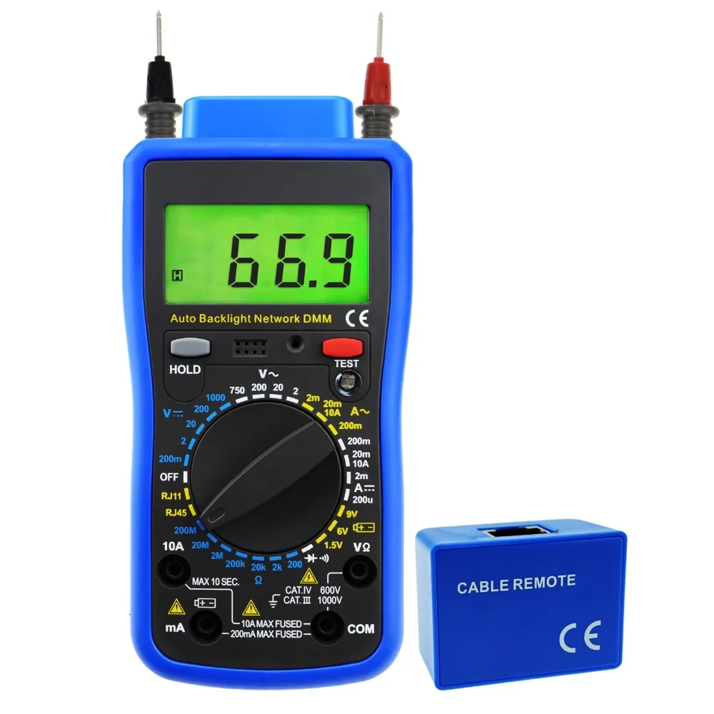 Network Digital Multimeter Tester Multi Meter, Telephone Line RJ11