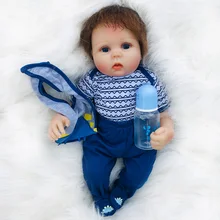 20 inch Bebe baby Reborn Boneca 100% Non-toxic Silicone Reborn Baby Realistic soft cotton body Alive Reborn Dolls boy Gifts toys 22 inch baby reborn doll toys full body soft silicone vinyl non toxic safe realistic bebe newborn doll toys best gift for girls
