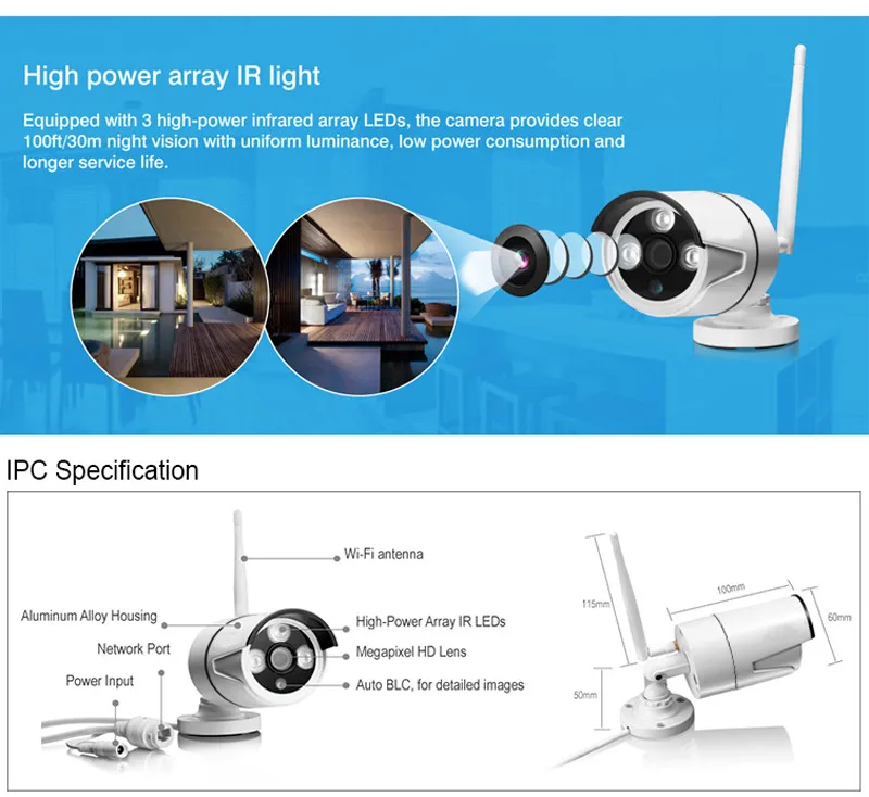 4ch Открытый День Ночь безопасности ip камера системы 2MP 1080P WiFi Беспроводной NVR комплект с 12,5 дюймов ЖК-экран наблюдения DVR комплект