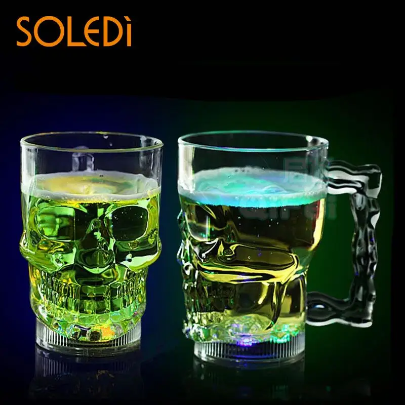 

New Creative LED Skull Cup Bar Pub Beer Drink Beverage Mug Barware Activated