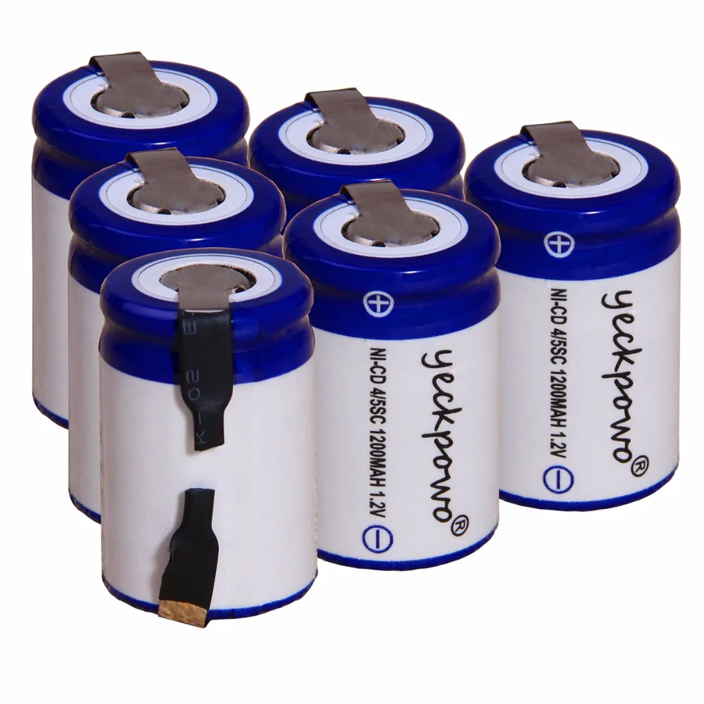 6 шт. 4/5SC 1200 мАч 1.2 В аккумулятор NiCd Batteria батареи для электродрели Makita Bosch B &amp D Hitachi