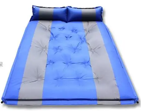 Два человека использовать ультра Автоматический надувной коврик спальный коврик Пляжный Коврик Надувной Матрас надувная кровать кемпинг кровать - Цвет: Blue