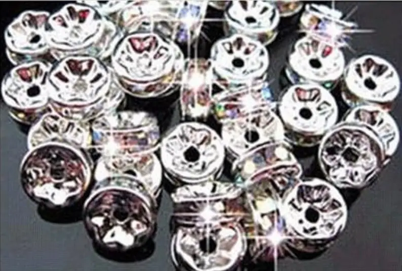 2015 новые модные ювелирные изделия очаровательные 100 шт для страз Rondelle Spacer Бусины