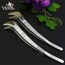 1 шт. 19 см Изогнутый пинцет щипцы с удобной ребристой ручкой, для медицины, красоты, приготовления пищи, аксессуары для кухонного бара