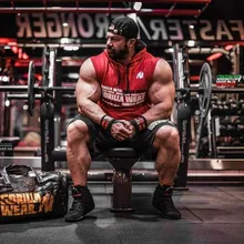 Новое поступление, мужская Толстовка без рукавов для фитнеса, бодибилдинг, тренировка, майка из хлопка