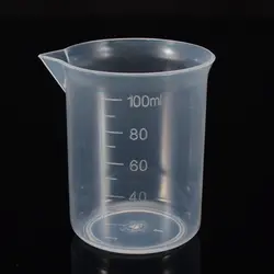 Mayitr 1 шт. 100 мл Пластик мерным стаканчиком мера чашки окончил поверхность масштаба для Кухня лаборатории выпечки инструмент