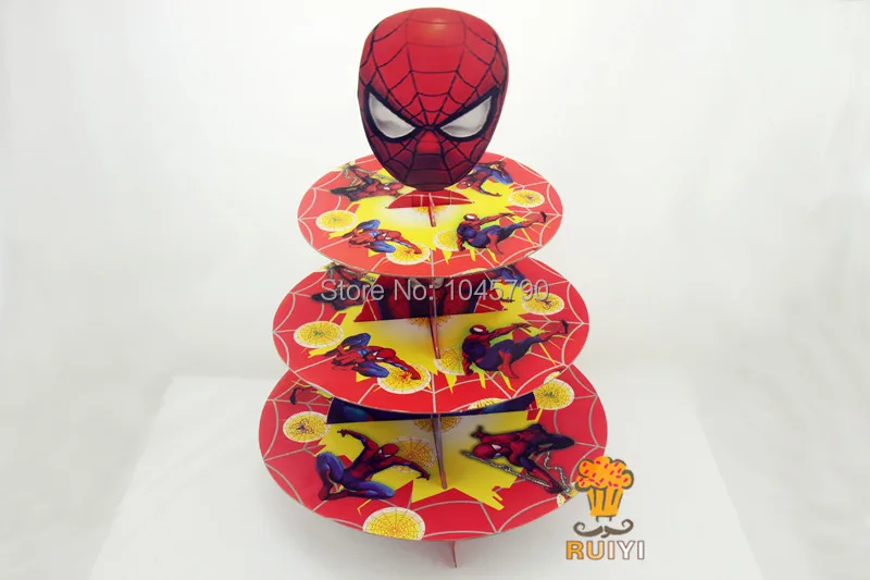 Free Shipping 1 X Cartoon Spider man Cupcake Holder Kids Birthday Party