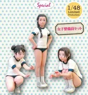 

1/48 Resin Figure Japnese Girls 3pcs/set Kits