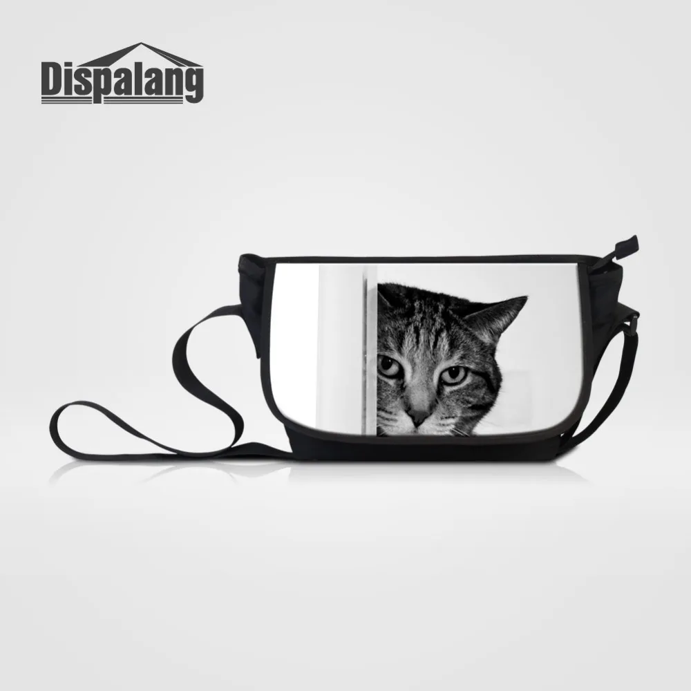 

Dispalang Womens Travel Crossbody Bag Cute Canvas Messenger Bag Cat Animal Print Large Capacity Mens Shoulder Bag Bolsa Feminina