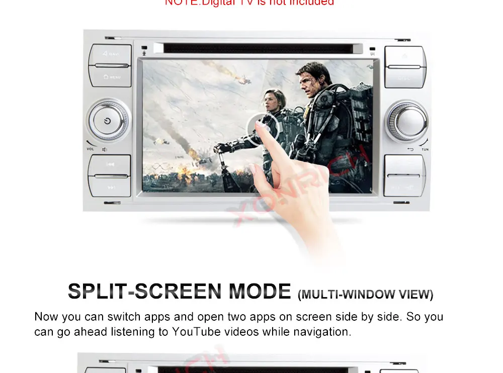 Cheap Car Multimedia Player Android 8.0 Car GPS Navi Autoradio 2 Din 7 Inch For Ford/Mondeo/Focus/Transit/C-MAX/S-MAX/Fiesta 4GB RAM 17