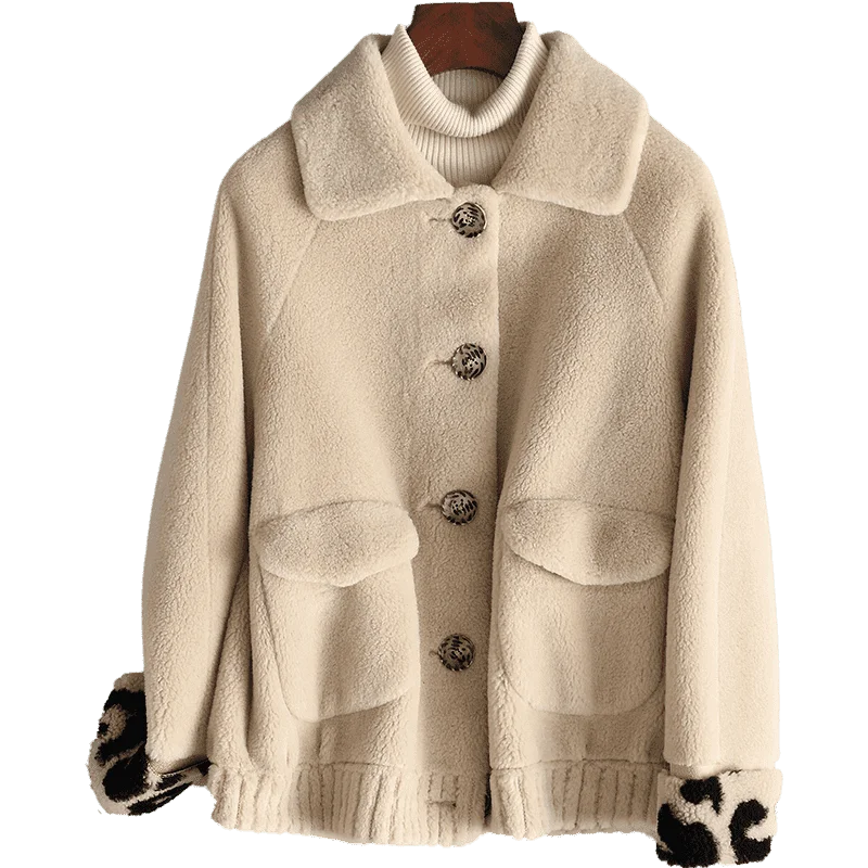 

Autumn Winter Wool Coat Women Clothes 2019 Korean Vintage Sheep Shearling Fur Women Tops Outwear Abrigo Mujer UX21190MTZ819117
