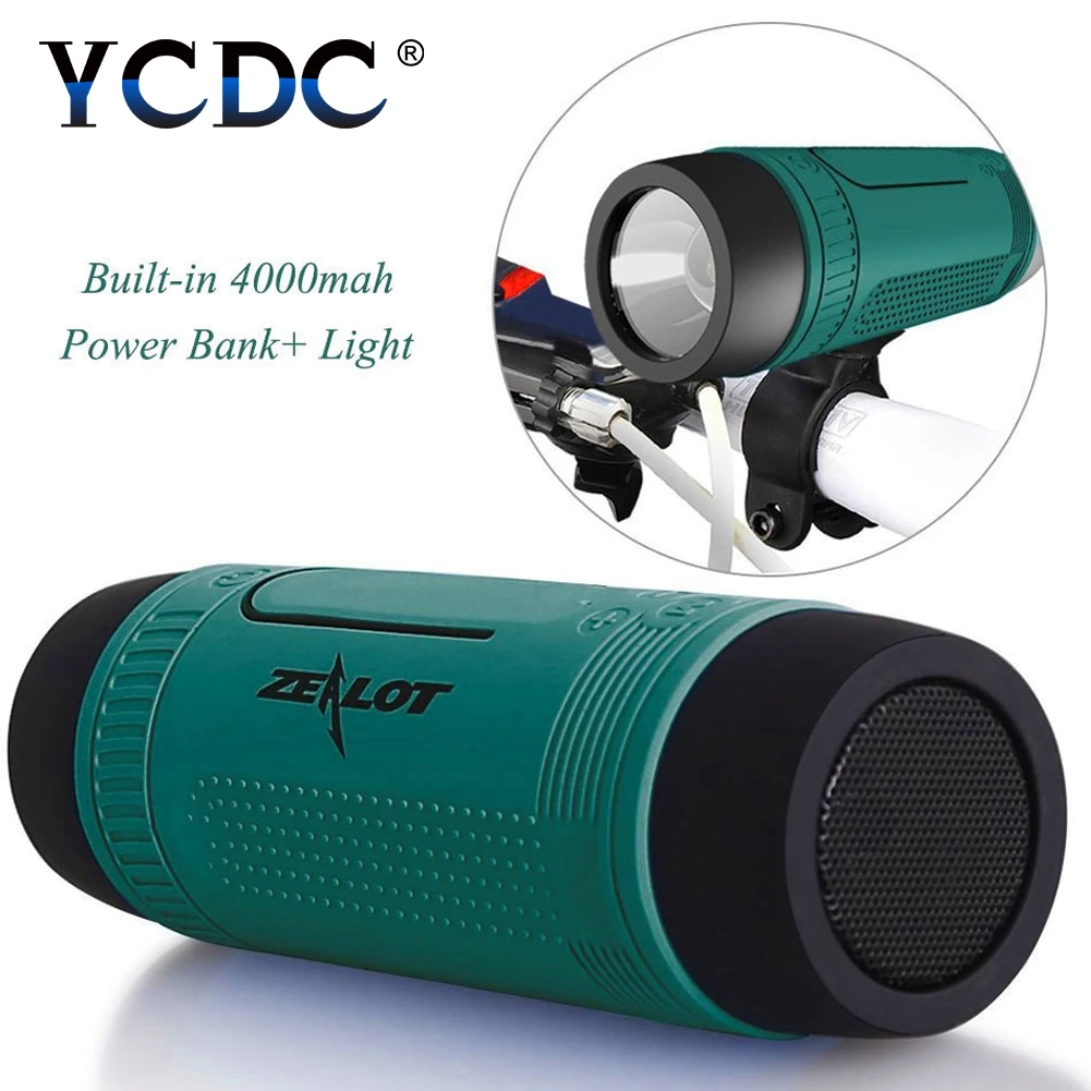 YCDC Bluetooth Speaker Zealot S1 Multi-Function Outdoor Sport Stereo Wireless Bluetooth Speaker LED Flashlight 4000mAh Powerbank YCDC Bluetooth Speaker Zealot S1 Multi-Function Outdoor Sport Stereo Wireless Bluetooth Speaker LED Flashlight 4000mAh Powerbank