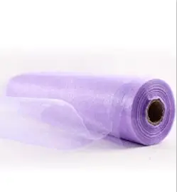 HAOCHU 0,4*45 м кристально белая органза ткань Свадебная вечеринка тюль рулон DIY ремесло настольная дорожка день рождения лестницы сцены декорации - Цвет: light purple